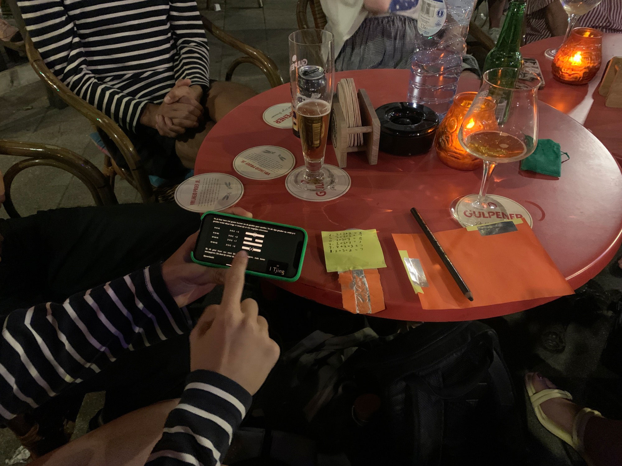 I Ching reading at a bar in Rotterdam